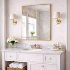 Takara - Gold Metal Rectangle Mirror - 120cm x 95cm - Joe’s Haven
