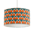 Teal and Orange Geometric Arches Design Lampshade, Ceiling or Table Lamp Shade - Joe’s Haven
