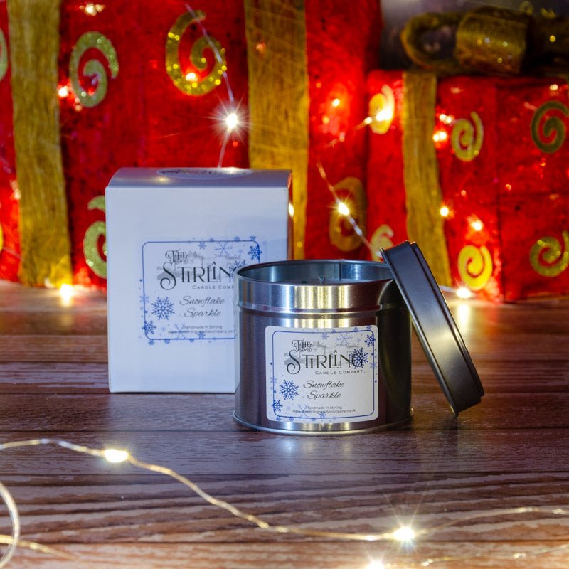 Snowflake Sparkle - Travel Tin Candle - Cotton Wick - Joe’s Haven