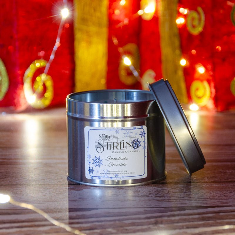 Snowflake Sparkle - Travel Tin Candle - Cotton Wick - Joe’s Haven