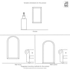 Tomi - Black Metal Arched Lattice Window Mirror - 95cm x 120cm - Joe’s Haven