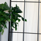 Tomi - Full Length Black Metal Arched Lattice Window Mirror - 180cm x 105cm. - Joe’s Haven