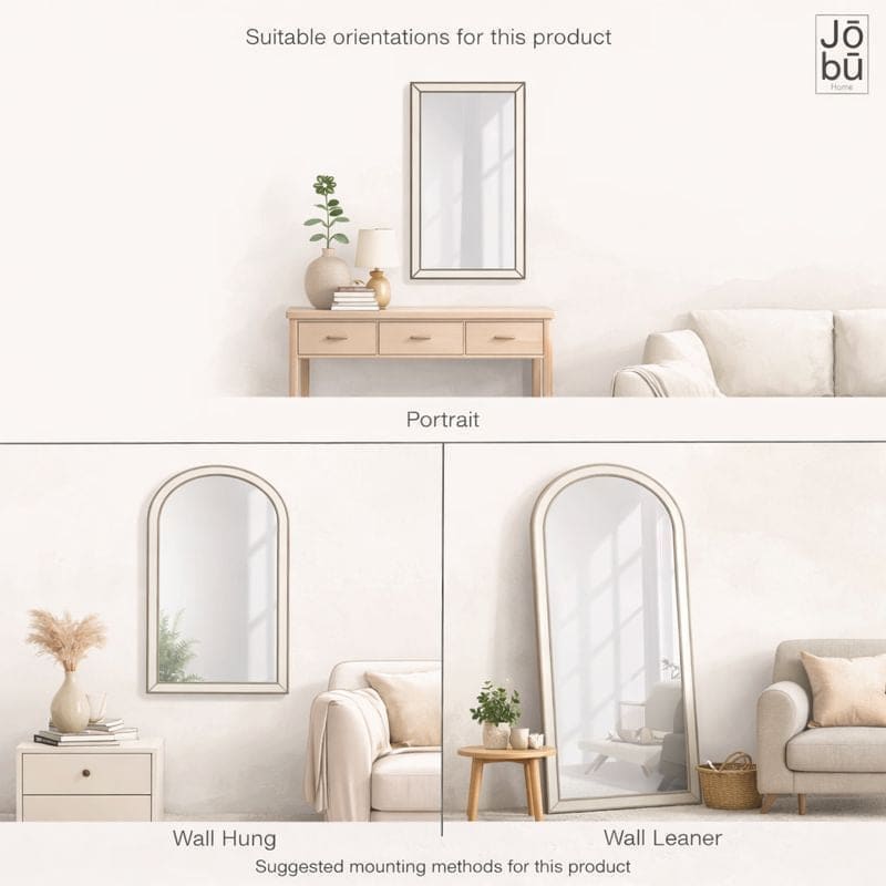Tomi - Full Length Black Metal Arched Lattice Window Mirror - 180cm x 90cm - Joe’s Haven