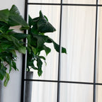 Tomi - Full Length Black Metal Arched Lattice Window Mirror - 200cm x 120cm - Joe’s Haven