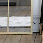 Tomi - Full Length Gold Metal Arched Lattice Window Mirror - 200cm x 120cm - Joe’s Haven