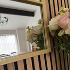 Tomi - Gold Metal Arched Lattice Window Mirror - 95cm x 120cm. - Joe’s Haven