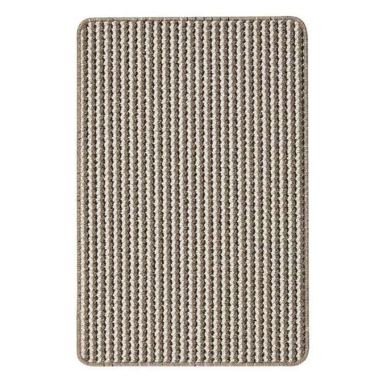 Twist Stripe Washable Mat and Runner Beige - Joe’s Haven