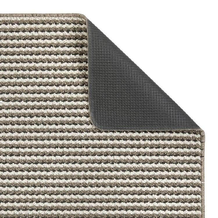 Twist Stripe Washable Mat and Runner Beige - Joe’s Haven