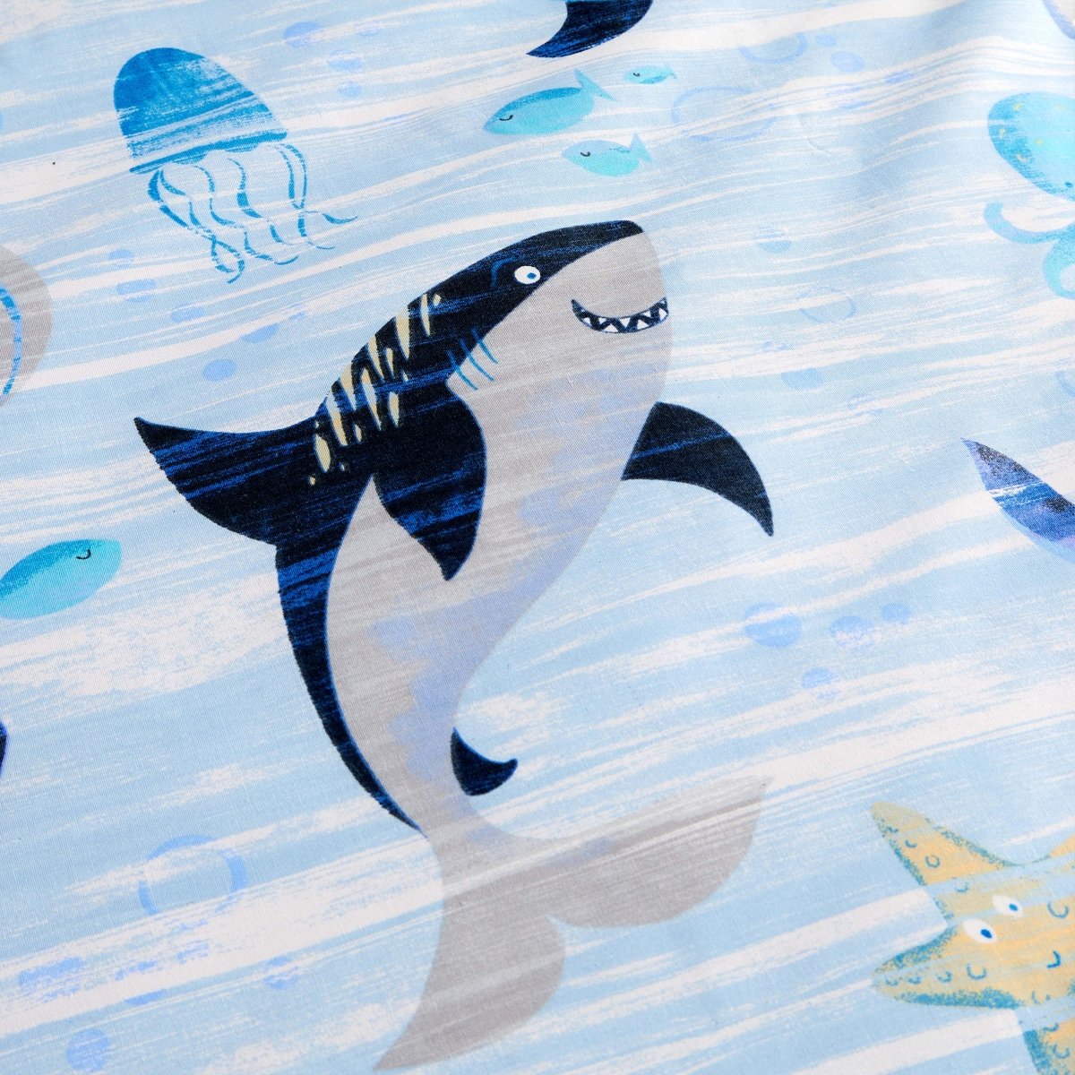 Underwater Sharks and Whales Kids Duvet Cover Set Reversible - Joe’s Haven