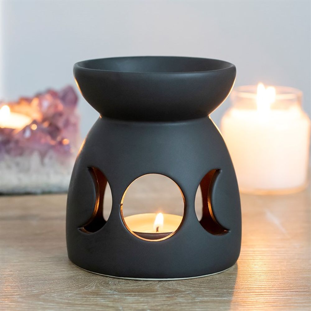 Black Triple Moon Cut Out Oil Burner - Joe’s Haven