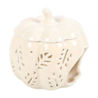 Off White Autumn Leaves Pumpkin Oil Burner - Joe’s Haven