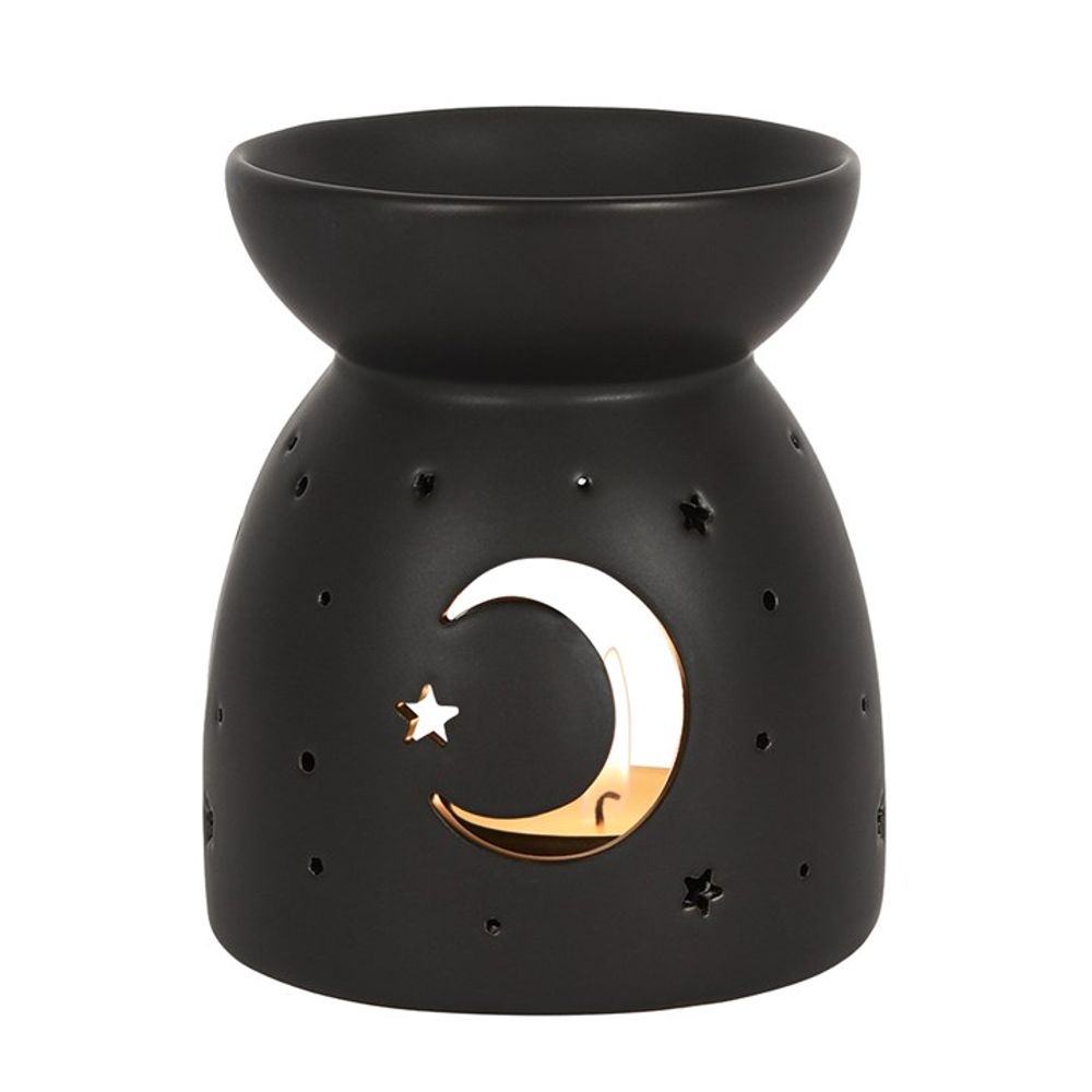 Black Mystical Moon Cut Out Oil Burner - Joe’s Haven
