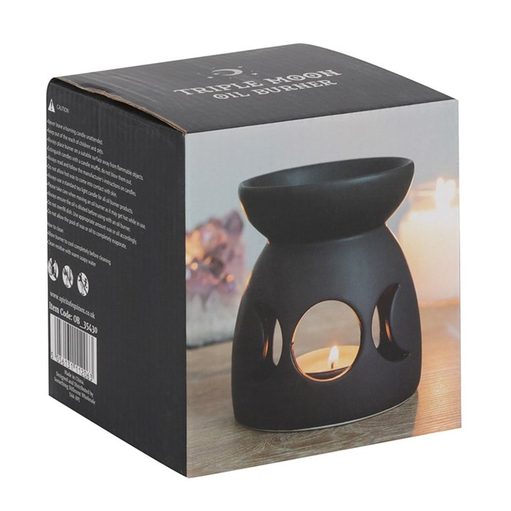 Black Triple Moon Cut Out Oil Burner - Joe’s Haven