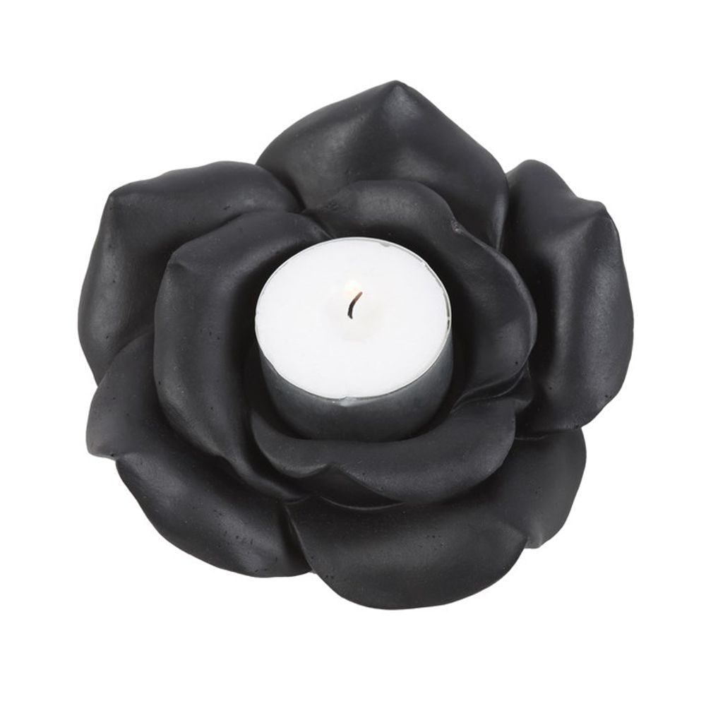 Black Rose Resin Tealight Candle Holder - Joe’s Haven