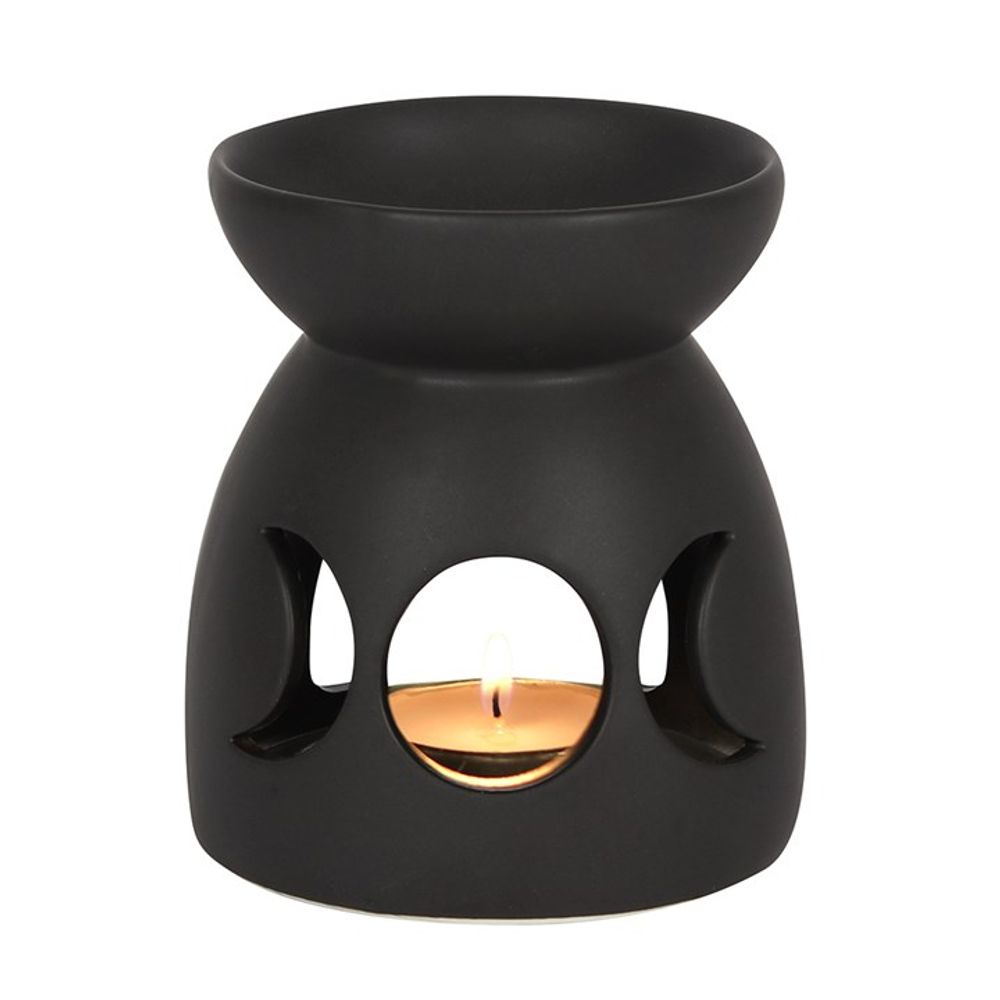 Black Triple Moon Cut Out Oil Burner - Joe’s Haven