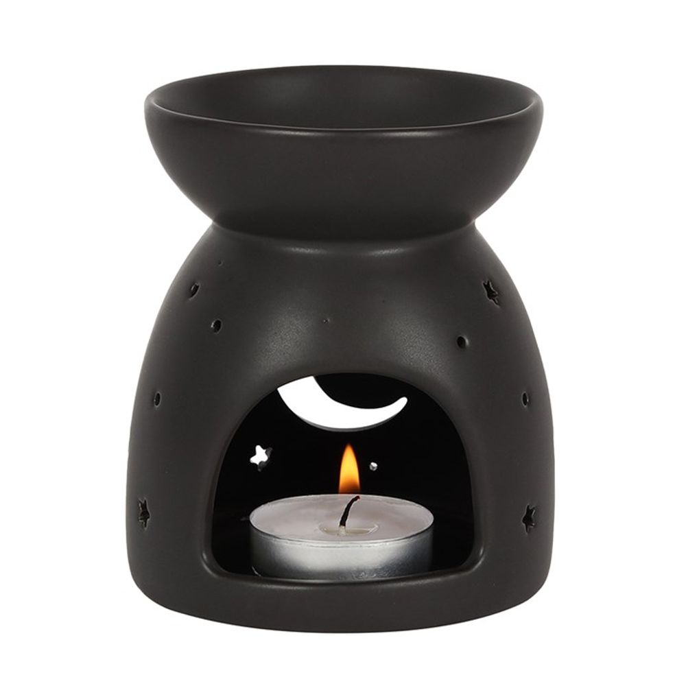 Black Mystical Moon Cut Out Oil Burner - Joe’s Haven