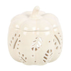 Off White Autumn Leaves Pumpkin Oil Burner - Joe’s Haven