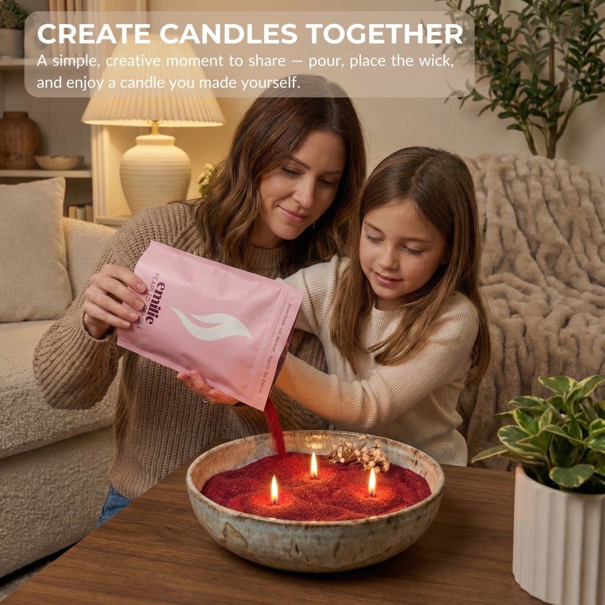 Peppermint Scented Pearled Candle - Joe’s Haven