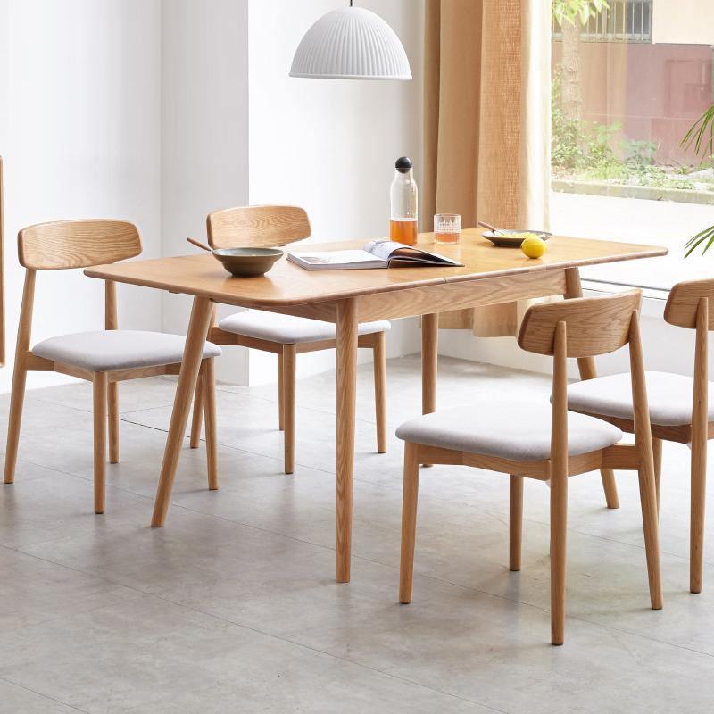 Delicia Extendable Dining Table, Ash - Joe’s Haven