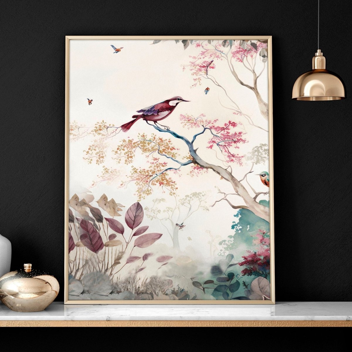 3 set of wall art | chinoiserie prints for living rooms - Joe’s Haven