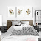 3 pictures above bed | set of 3 framed wall art - Joe’s Haven