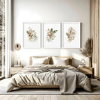 3 pictures above bed | set of 3 framed wall art - Joe’s Haven