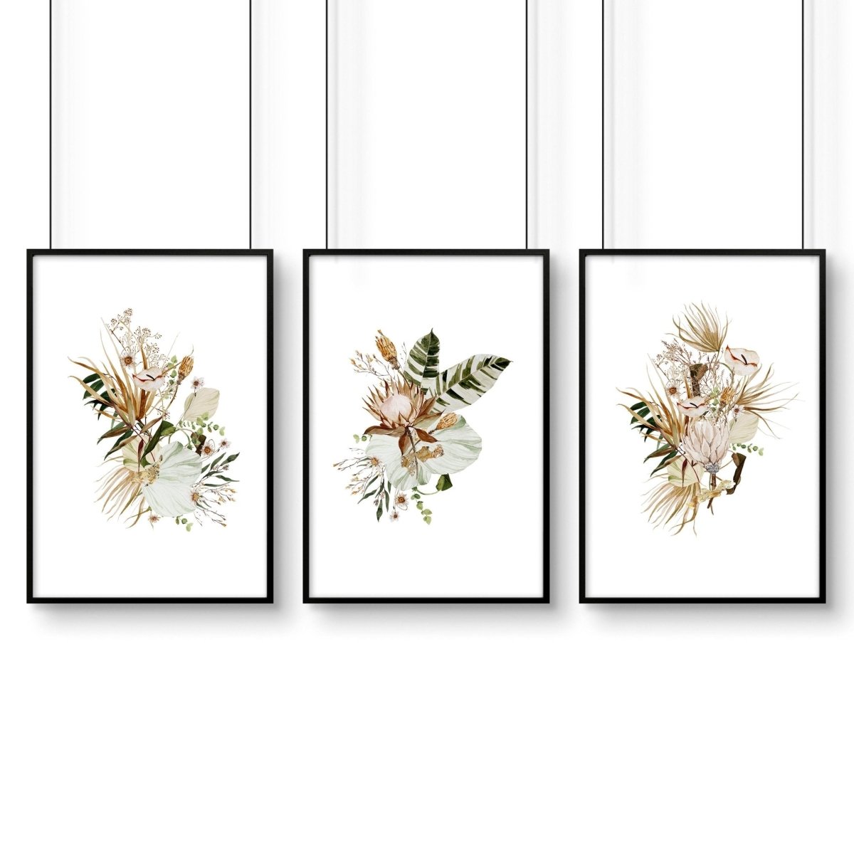 3 pictures above bed | set of 3 framed wall art - Joe’s Haven