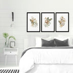3 pictures above bed | set of 3 framed wall art - Joe’s Haven