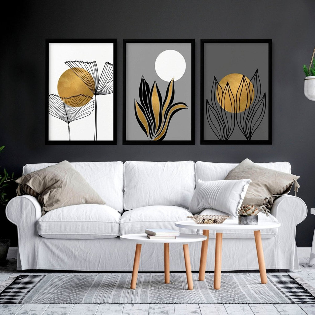 Pictures for the hallway | set of 3 framed wall art prints - Joe’s Haven