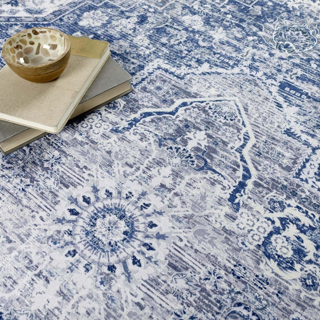 Washable Rug Eterna Blue - Joe’s Haven