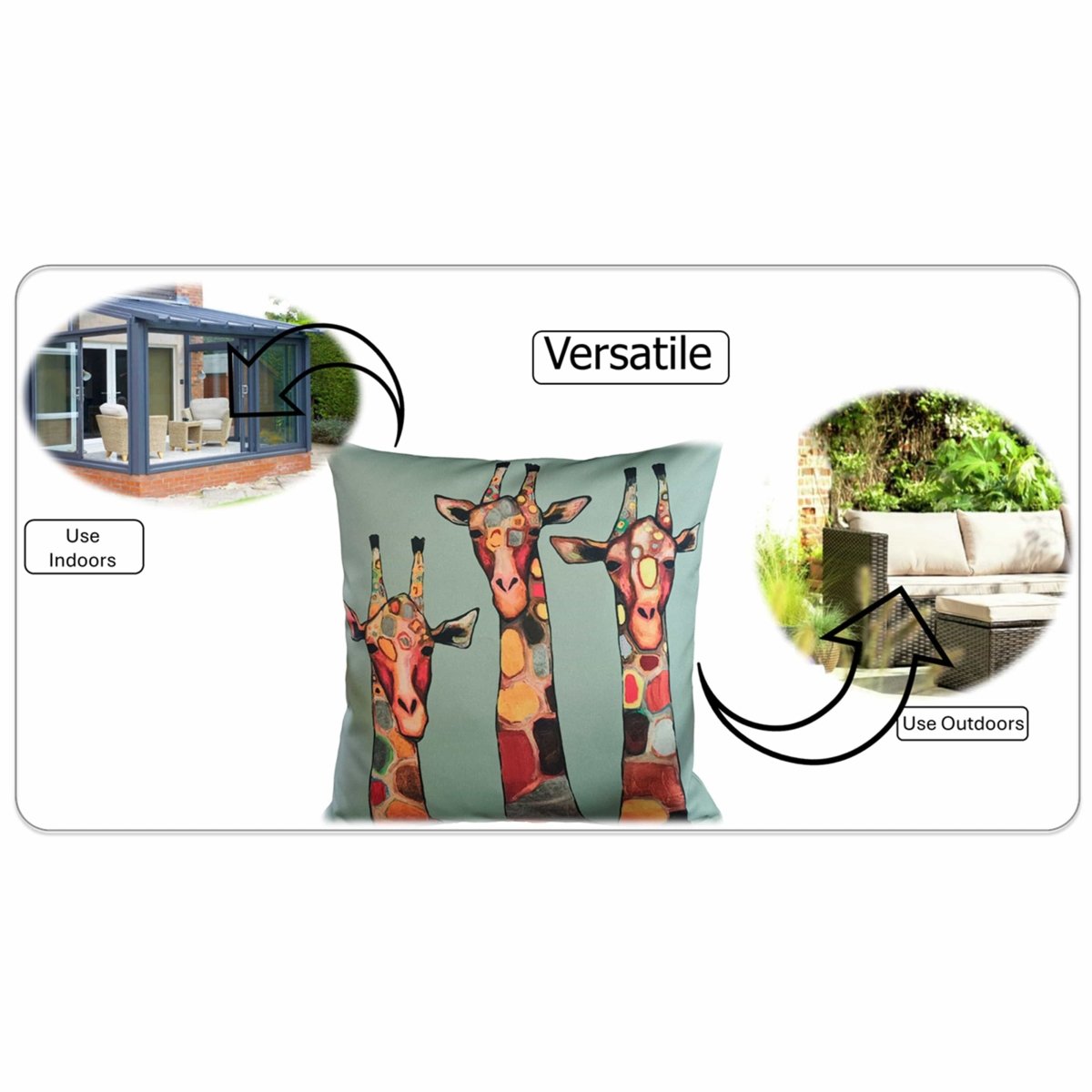 Waterproof Outdoor Breathable Giraffe Cushions - Joe’s Haven