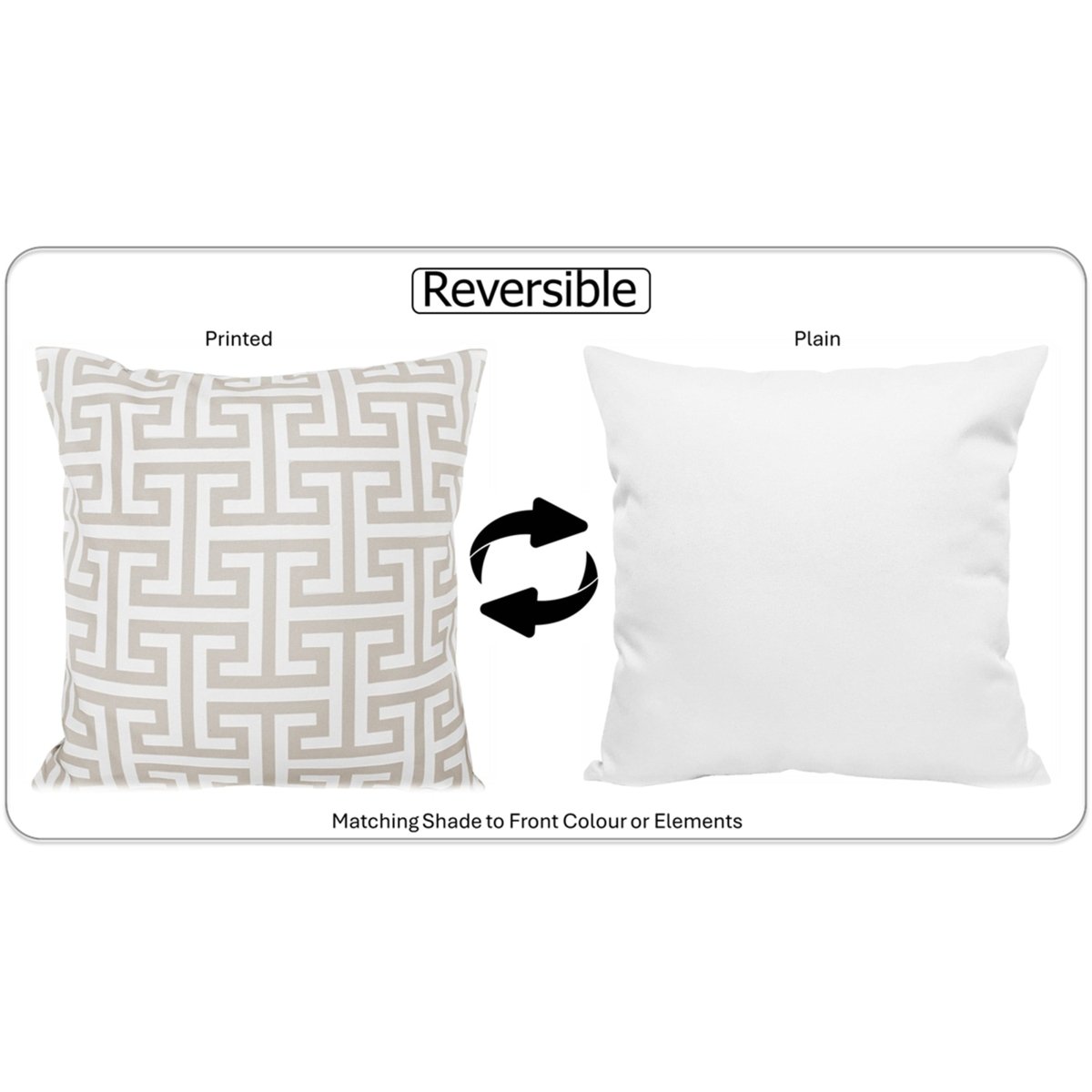 Waterproof Breathable Milano Natural Hollowfibre Filled Cushions for Outdoor Garden - Joe’s Haven