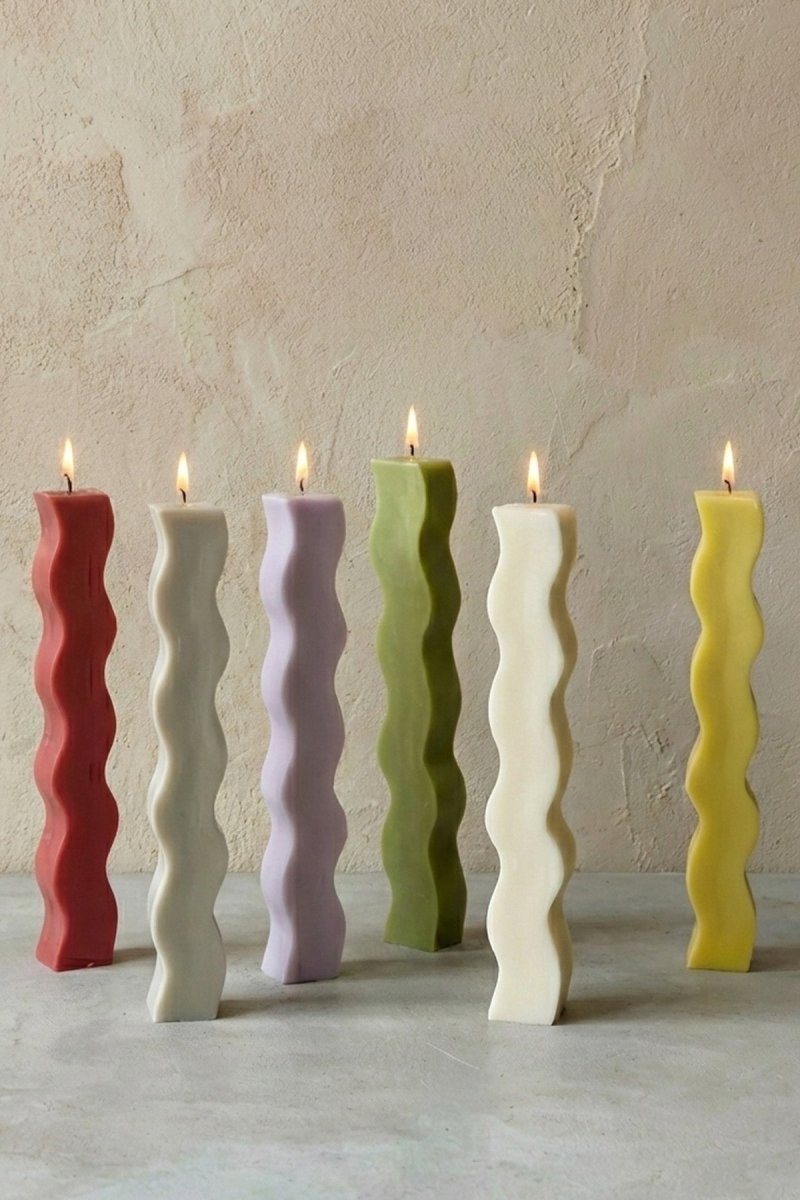 Wavy Pillar Candle - Joe’s Haven