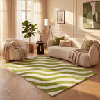 Joli Wave Green & White Rug - Joe’s Haven