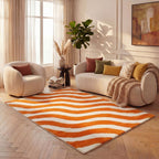 Joli Wave Orange & White Rug - Joe’s Haven