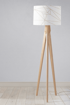 White and Rose Gold Lines Lampshade - Joe’s Haven