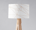 White and Rose Gold Lines Lampshade - Joe’s Haven