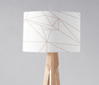White and Rose Gold Lines Lampshade - Joe’s Haven