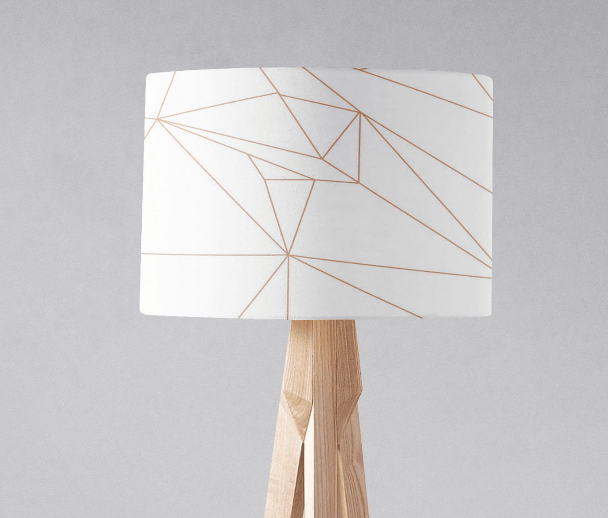 White and Rose Gold Lines Lampshade - Joe’s Haven