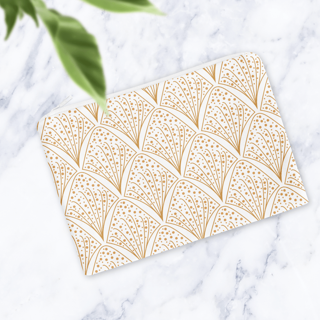 White Abstract Make Up Bag - Joe’s Haven