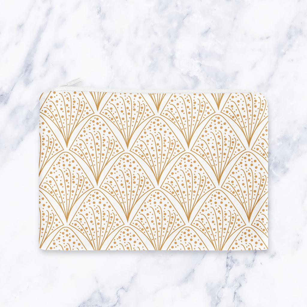 White Abstract Make Up Bag - Joe’s Haven