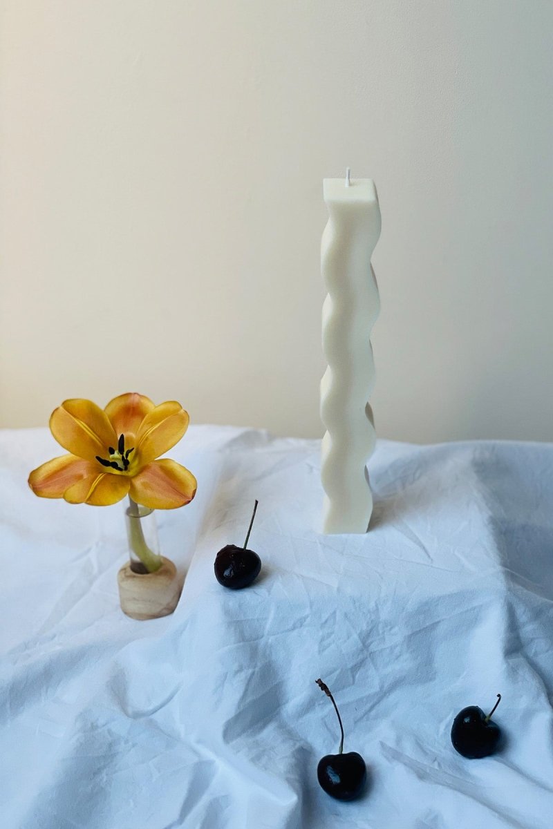 Wavy Pillar Candle - Joe’s Haven