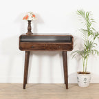 Franklin Dark Mango Wood Console Table with 2 Drawers - Joe’s Haven
