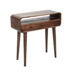 Franklin Dark Mango Wood Console Table with 2 Drawers - Joe’s Haven