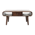 Franklin Dark Mango Wood Coffee Table with Drawer - Joe’s Haven
