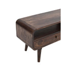 Franklin Dark Mango Wood Large TV Stand with 2 Drawers - Joe’s Haven