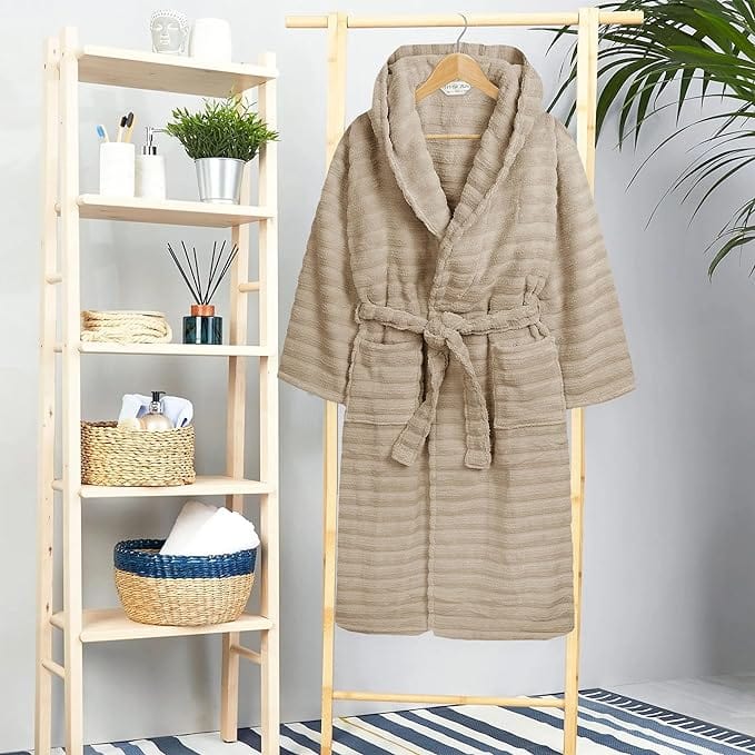 Women's Hydro Ribbed Ultra Soft 100% Cotton Hooded Bath Robes - Joe’s Haven