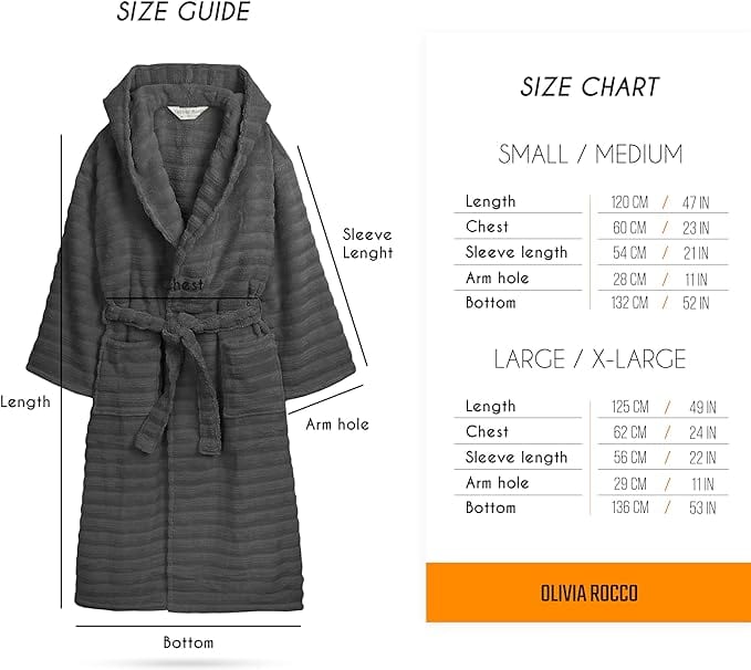 Women's Hydro Ribbed Ultra Soft 100% Cotton Hooded Bath Robes - Joe’s Haven