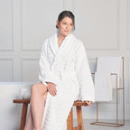Women's Hydro Ribbed Ultra Soft 100% Cotton Hooded Bath Robes - Joe’s Haven