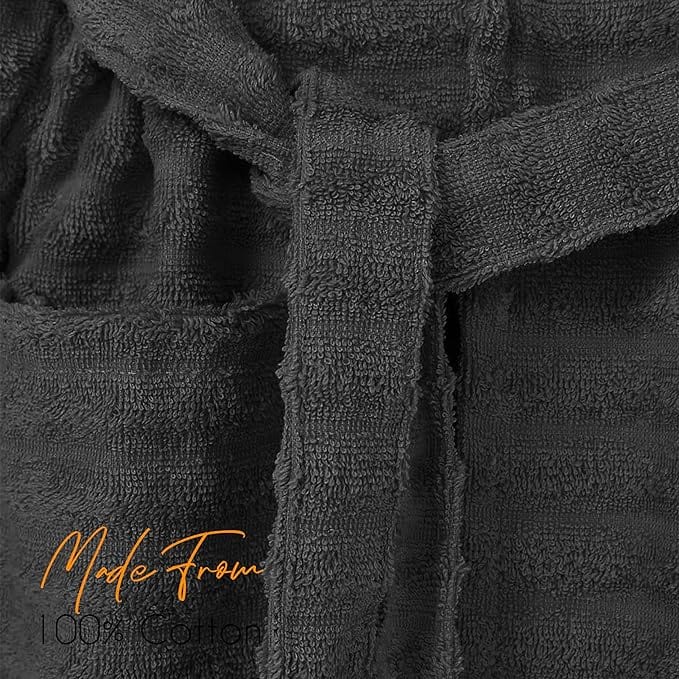 Women's Hydro Ribbed Ultra Soft 100% Cotton Hooded Bath Robes - Joe’s Haven